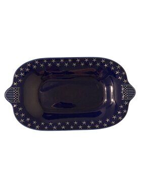 Retired Longaberger Pottery Proudly American Stars & Shields Federal Platter